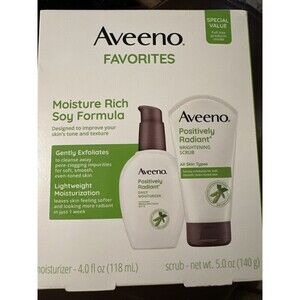 Aveeno Favorites Moisture Rich Soy Formula (4fl/118ml & 5oz/140g) NEW!